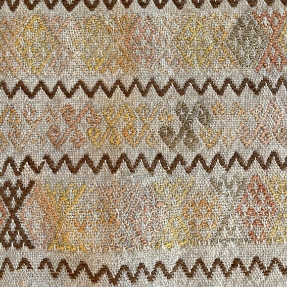 Vintage Turkish Kilim Pillow with Insert - Picture 4 of 5